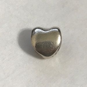 Retired Trollbeads Silver Heart bead charm! LAA